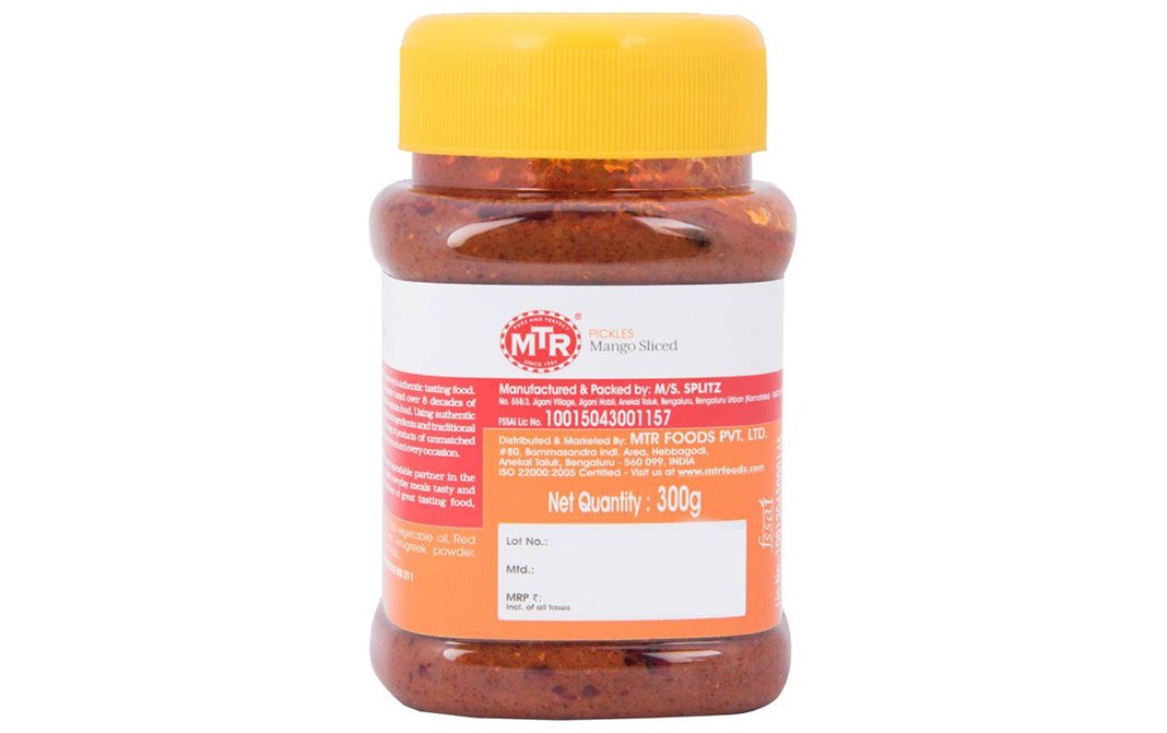 MTR Mango Sliced Pickles   Plastic Bottle  300 grams